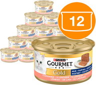 Gourmet Gold canned cat food salmon pâté 12x85g - Canned Food for Cats