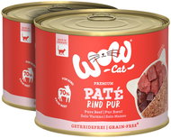 WOW Paté Beef Pur Adult 2 × 200 g - Canned Food for Cats