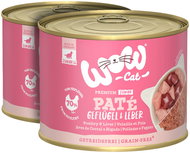 WOW Paté Poultry with liver Kitten/Junior 2 × 200 g - Canned Food for Cats