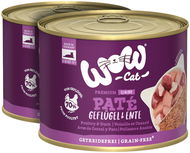 WOW Paté Drůbež s kachnou Senior 2 × 200 g - Konzerva pro kočky