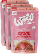 WOW Sauce Beef Adult 3 × 85 g - Cat Food Pouch