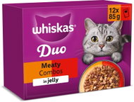 Whiskas 1+ Duo meat variation food for adult cats in jelly 48 × 85 g - Cat Food Pouch