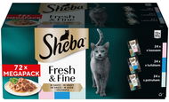 Sheba Fresh & Fine tuňákové, lososové a pstruží kapsičky v omáčce 72 × 50 g - Kapsička pro kočky
