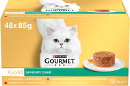 Gourmet Gold Savoury Cake canned chicken, beef, lamb, turkey 48x85 g - Canned Food for Cats
