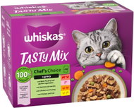 Whiskas Tasty Mix Chef's Choice macskaeledel mártásban 24 × 85 g - Alutasakos macskaeledel