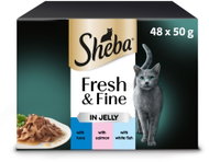 Sheba Fresh&Fine capsules fish selection in jelly 72 × 50 g - Cat Food Pouch