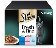 Sheba Fresh&Fine capsules fish selection in jelly 72 × 50 g - Cat Food Pouch