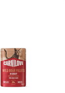 Carnilove Cat Pouch Gravy rich in Wild Boar enriched with Chamomile 85 g - Cat Food Pouch