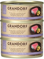 Grandorf Tuňákový filet s mušlemi 3 × 70 g - Canned Food for Cats