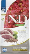 N&D Quinoa Cat GF Duck, Broccoli & Asparagus Neutered Adult 1.5kg - Cat Kibble