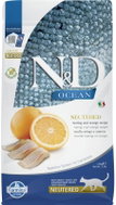 N&D Ocean Cat GF Herring & Orange Neutered Adult 1,5 kg - Cat Kibble
