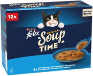 Felix Soup polévky pro kočky treska, tuňák, platýs 12 × 48 g - Cat Soup