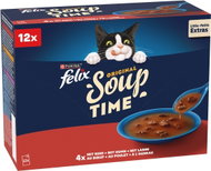 Felix Soup polévky pro kočky hovězí, kuře, jehněčí 12 × 48 g - Cat Soup