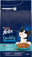 Felix Doubly Delicious granule pro kočky losos a mořské ryby 1,4 kg - Cat Food Pouch