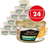Pro Plan Sterilised konzervy pro kočky kuře paštika 24 × 85 g - Cat Pâté