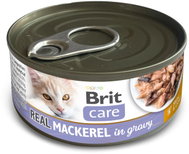 Brit Care Cat Real Mackerel in gravy 80g - Canned Food for Cats
