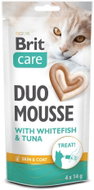 Brit Care Cat Creamy Duo Mousse with whitefish and tuna 4 × 14g - Cat Food Pouch