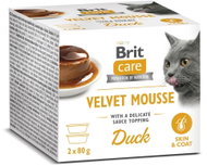 Brit Care Cat Velvet Mousse Skin & Coat Duck 2×80g - Cat Food in Tray