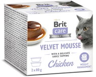 Brit Care Cat Velvet Mousse Weight Management Chicken 2×80g - Cat Food in Tray