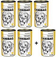 Canibaq Classic Poultry 5 × 1250g + 1 free - Canned Dog Food