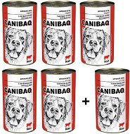 Canibaq Classic Beef 5 × 1250g + 1 free - Canned Dog Food
