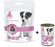ThePet+ 3 in 1 Dog Puppies Salmon & Poultry 2,8 kg + Tin Chicken puppy 400 g zdarma - Granuly pre psov