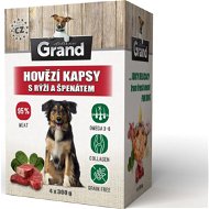 Grand Deluxe Beef with Rice and Spinach 4 × 300g - Dog Food Pouch