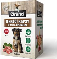 Grand Deluxe jehněčí s rýží a špenátem 4 × 300 g - Kapsička pro psy