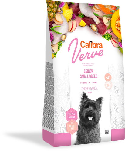 Calibra Dog Verve GF Senior Small Chicken & Duck 1.2kg - Dog Kibble - Main image