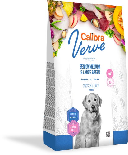 Calibra Dog Verve GF Senior Medium & Large Chicken & Duck 2kg - Dog Kibble - Main image