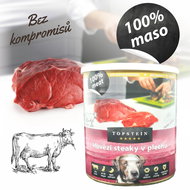 Topstein Beef Steaks in a Plate 800g - Canned Dog Food