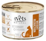 4Vets Natural Veterinary Exclusive Weight Reduction Cat 185g - Diet Cat Canned Food