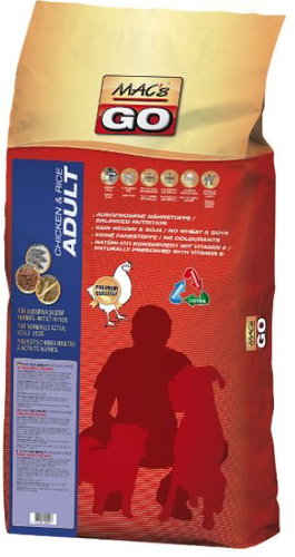MAC's Dog Dry GO Adult Dog Chicken with Rice 12kg - Dog Kibble - Main image
