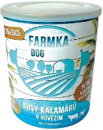 FARMKA DOG kusy kalmárov s hovädzím, 800 g, 4 ks - Konzerva pre psov