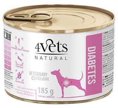 4Vets Natural Veterinary Exclusive Diabetes 185g Canned Dog Food