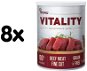 Akinu Vitality Beef Finely Sliced Muscle Meat 8 × 400g - Canned Dog Food