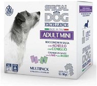 Monge Lechat Excellence Special Adult Mini Lamb and Rabbit multipack 12 × 100g - Dog Food Pouch