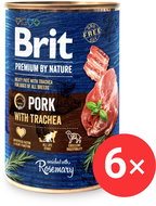 Brit Premium by Nature Pork with Trachea 6 × 400 g - Canned Dog Food