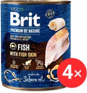 Konzerva pre psov Brit Premium by Nature Fish with Fish Skin 4× 800 g - Konzerva pro psy