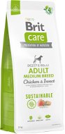 Brit Care Dog Sustainable s kuracím a hmyzom Adult Medium Breed 12 kg - Granuly pre psov