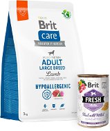 Brit Care Dog Hypoallergenic s jehněčím Adult Large Breed 3 kg + Brit Fresh Veal with millet 400 g  - Dog Kibble