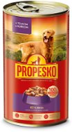 Propesko konzerva pro psy s telecím a kuřecím v omáčce 1240 g - Canned Dog Food