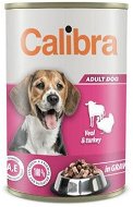 Calibra Dog konzerva s telecím a krůtím v omáčce 1240 g - Canned Dog Food