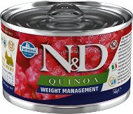 N&D Quinoa Dog Adult Weight Management Lamb & Brocolli Mini 140 g - Konzerva pre psov