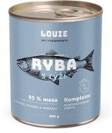 LOUIE Kompletné monoproteínové krmivo –  ryba (95 %) s ryžou (5 %) 800 g - Konzerva pre psov
