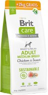Brit Care Dog Sustainable s kuřecím a hmyzem Adult medium breed 12 + 2 kg - Granule pro psy