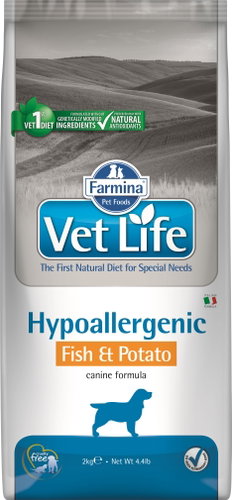 Vet Life Natural Dog Hypo Fish & Potato 2 kg - Diet Dog Kibble - Main image