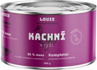LOUIE Kompletné monoproteínové krmivo – kačacie (95 %) s ryžou (5 %) 200 g - Konzerva pre psov