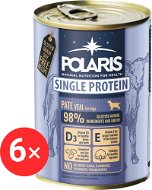 Polaris Single Protein Paté konzerva pro psy telecí 6 × 400 g - Canned Dog Food