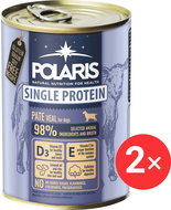 Polaris Single Protein Paté canned veal for dogs 2 × 400 g - Canned Dog Food